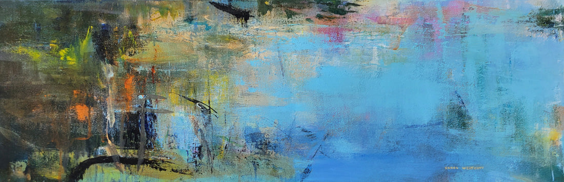 Landscape “Long Pond” by Carol Westcott – acrylic on canvas.