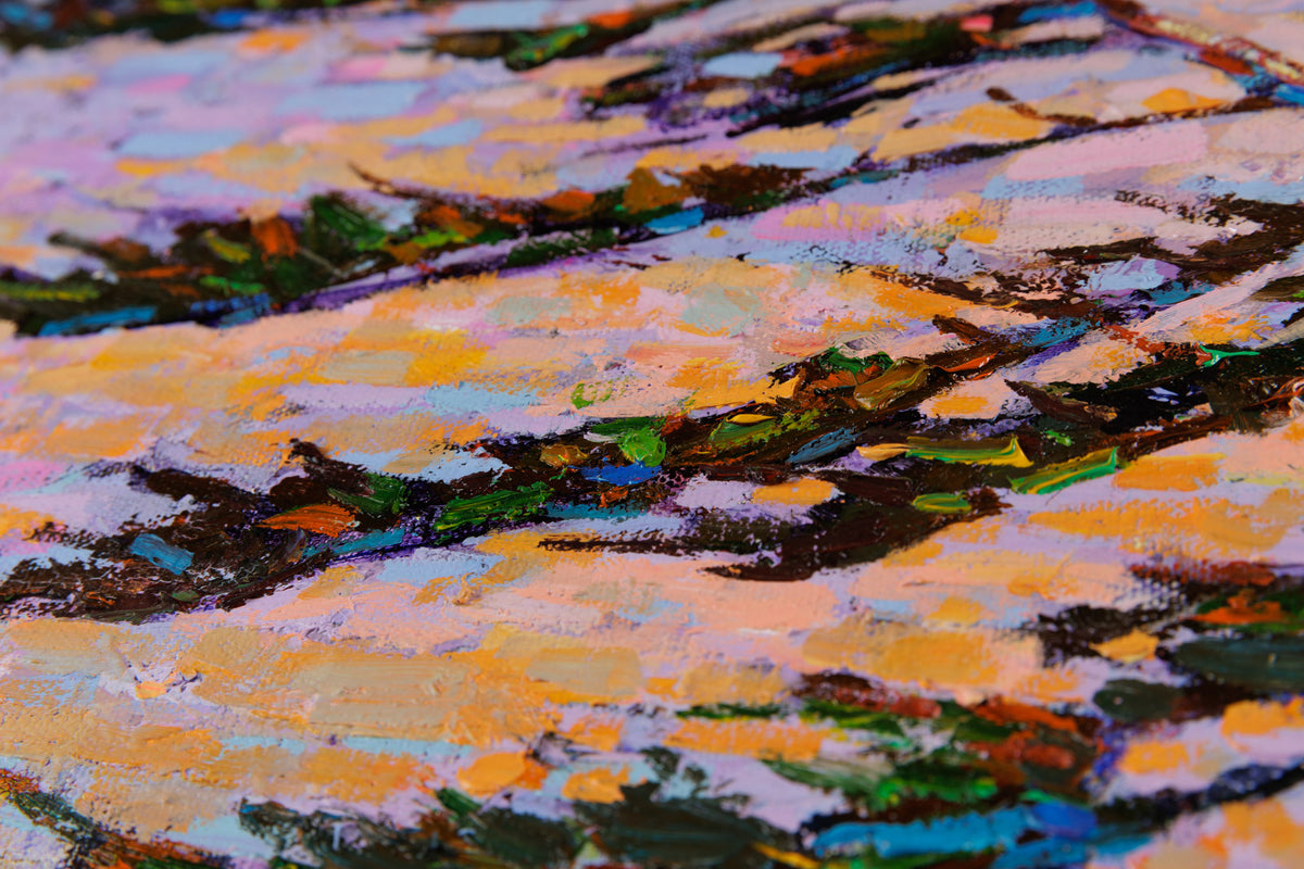 Jack Zhou, "Autumn Wind," detail 4, oil on canvas