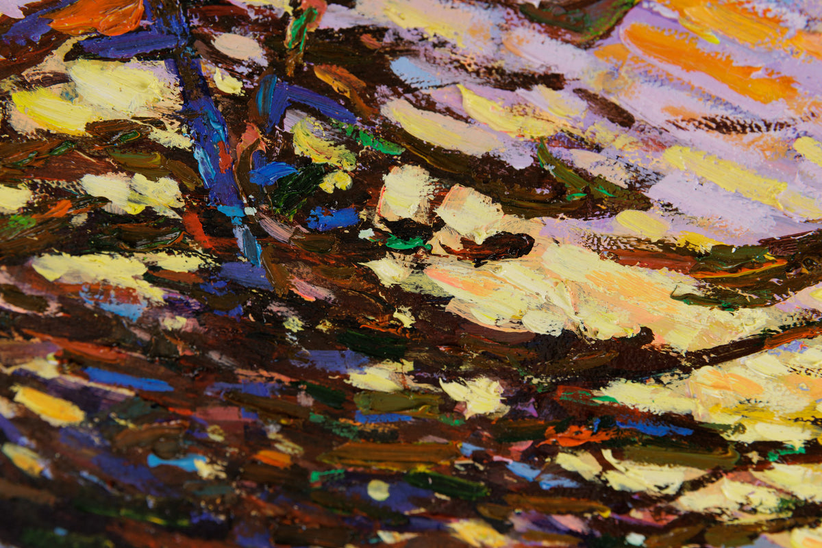 Jack Zhou, "Autumn Wind," detail 3, oil on canvas