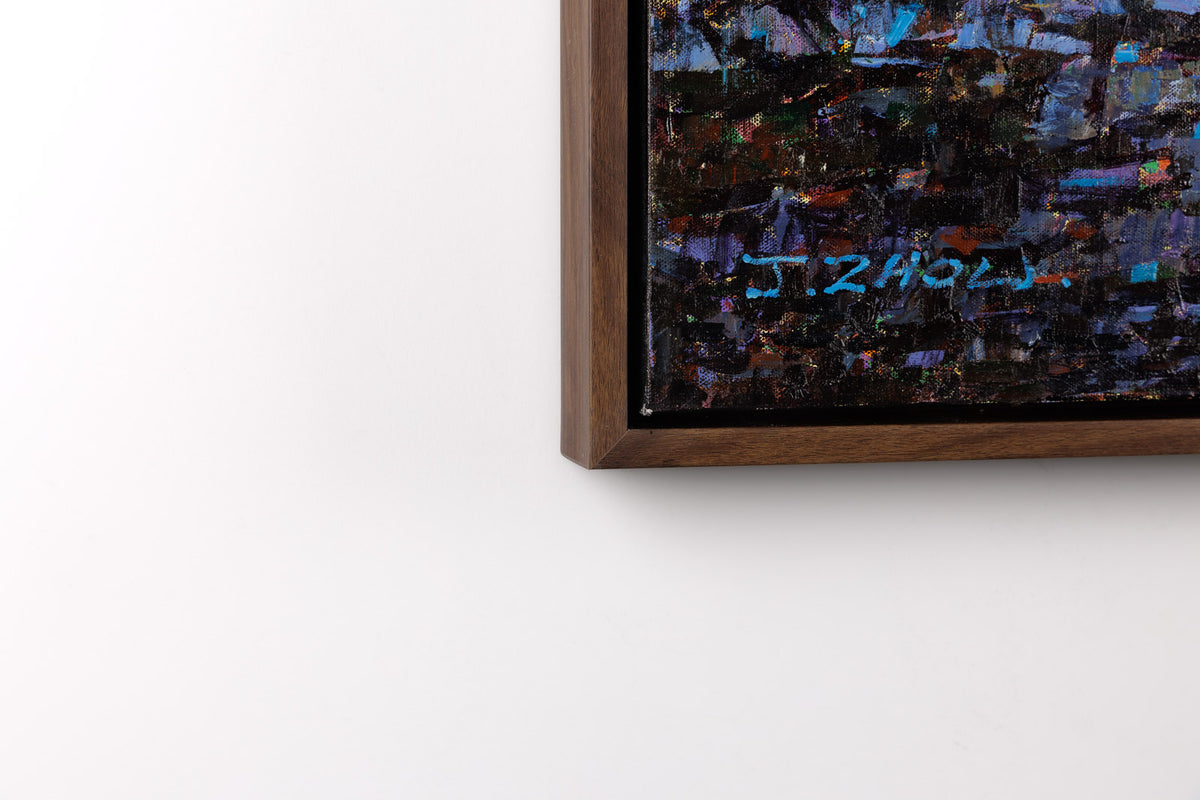 Jack Zhou, "Autumn Wind," detail 2, oil on canvas