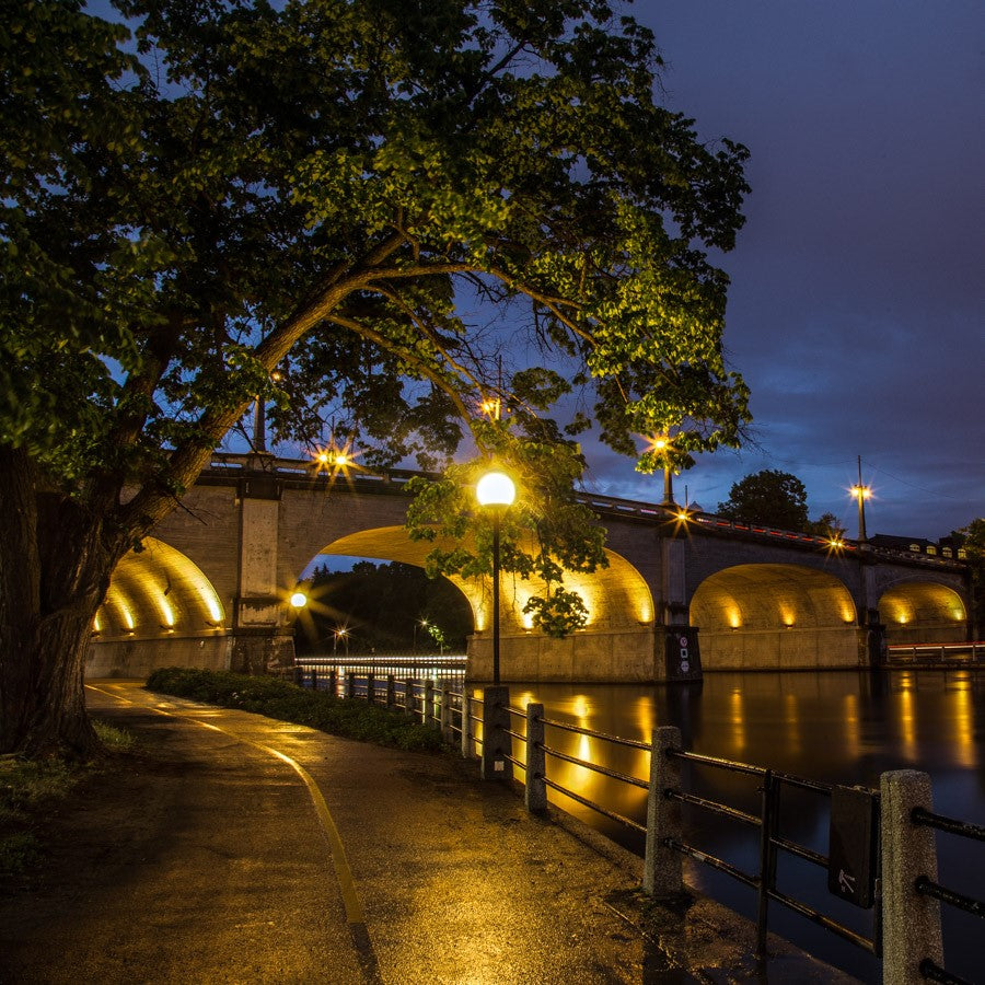 Ottawa “Path By Bank Street Bridge” by Ottawa – giclee on canvas.