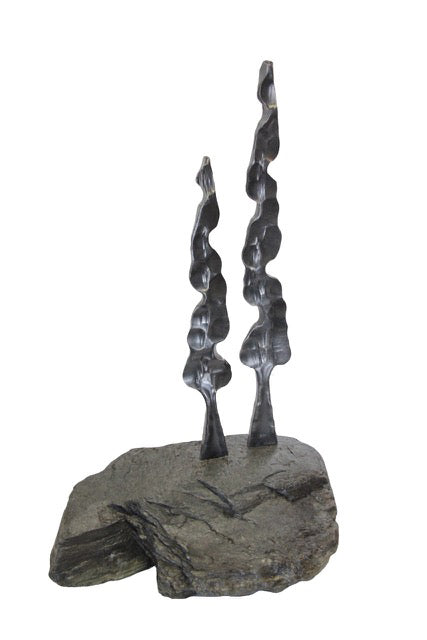 Paul Reimer, "Black Bay," iron, 25 x 17.5 in, contemporary nature sculpture
