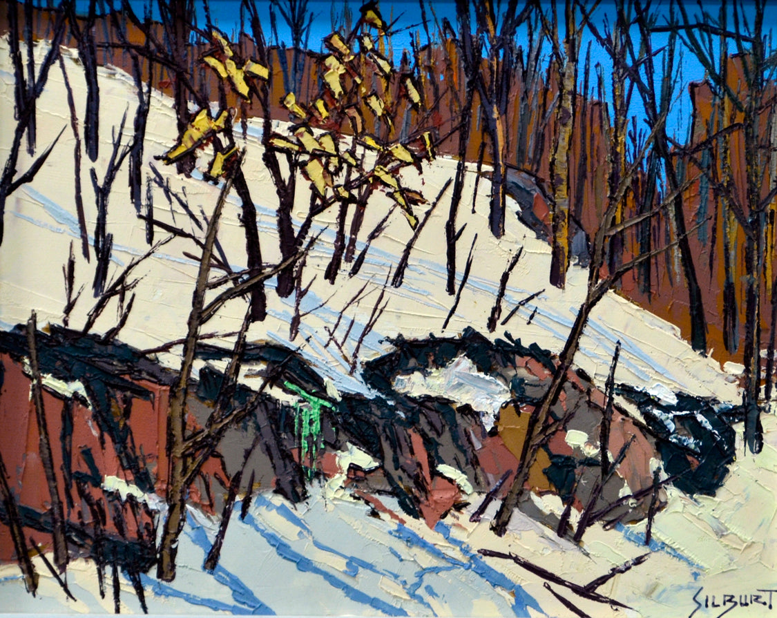 Landscape “Spring Day-Georgian Bay” by Josh Silburt – oil on panel.