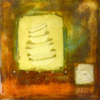 Abstracts “Dialogue with Fulfillment” – mixed media on panel.