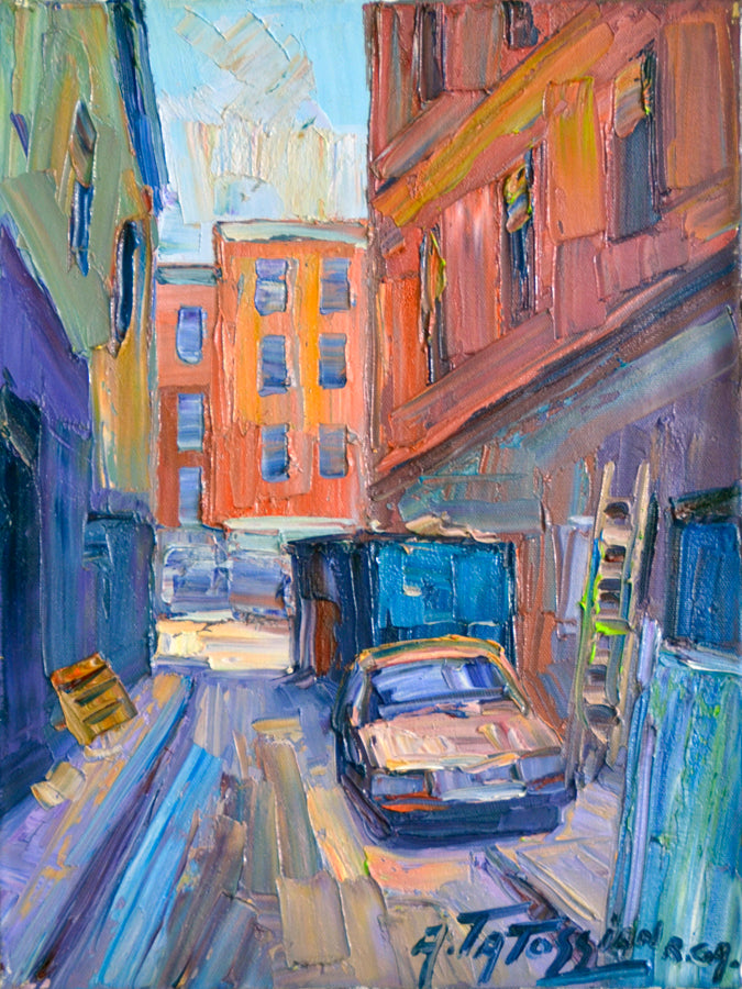 Cityscape “Untitled Cityscape” by Armand Tatossian – oil on canvas.