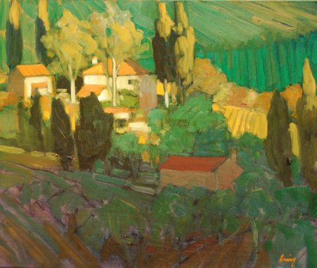 Landscape “San Gimignano” by Philip Craig – oil on canvas.