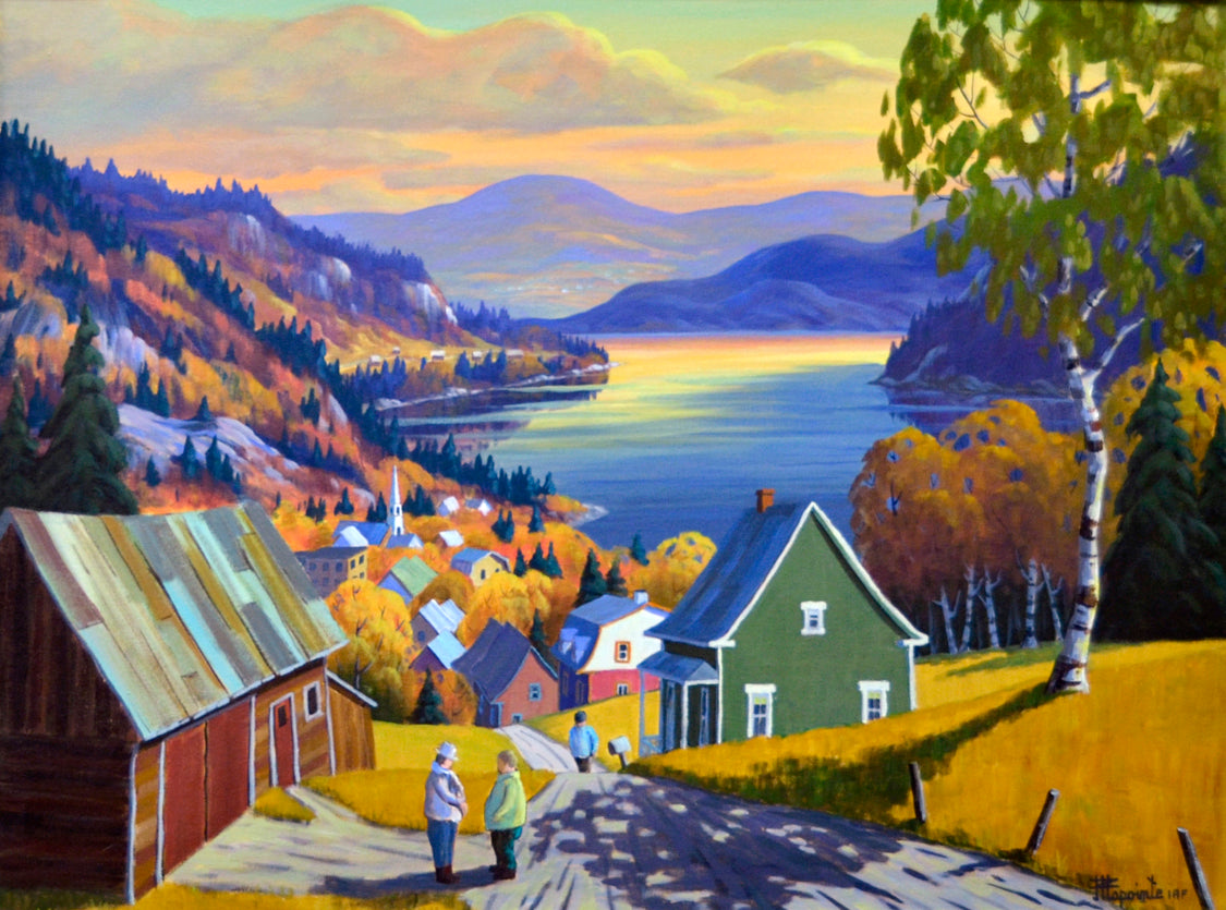 Landscape “On Parle de l'Avenir” by Jean Paul Lapointe – oil on canvas.