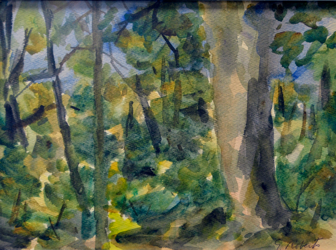Landscape “Untitled Trees” by William Goodridge Roberts – watercolour on paper.
