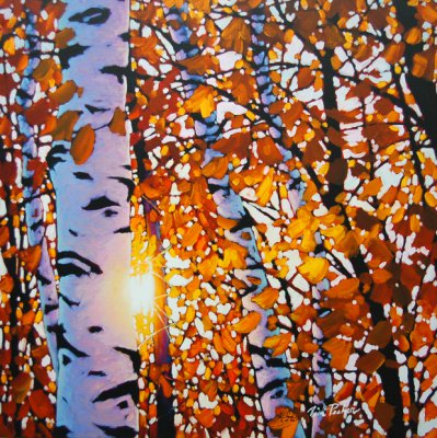 Landscape “Algonquin Amber II SPO” by Tim Packer – giclee on canvas.