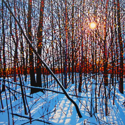 Landscape “Winter Shine SPO” by Tim Packer – giclee on canvas.