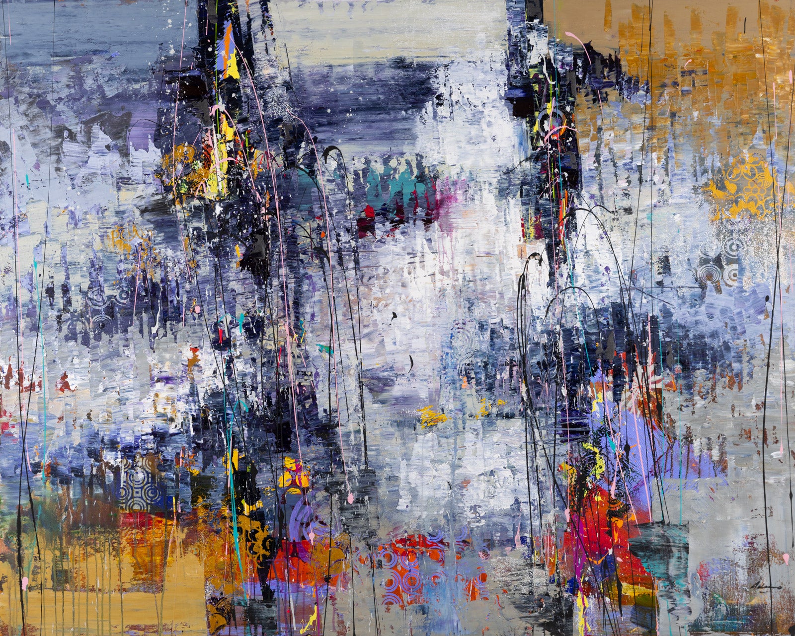 Abstracts “Malpensa 185816” by Pietro Adamo – mixed media on canvas.