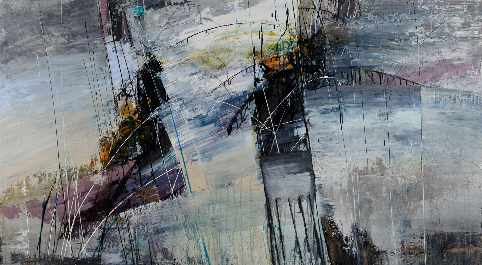 Abstracts “Strait View” by Pietro Adamo – mixed media on canvas.