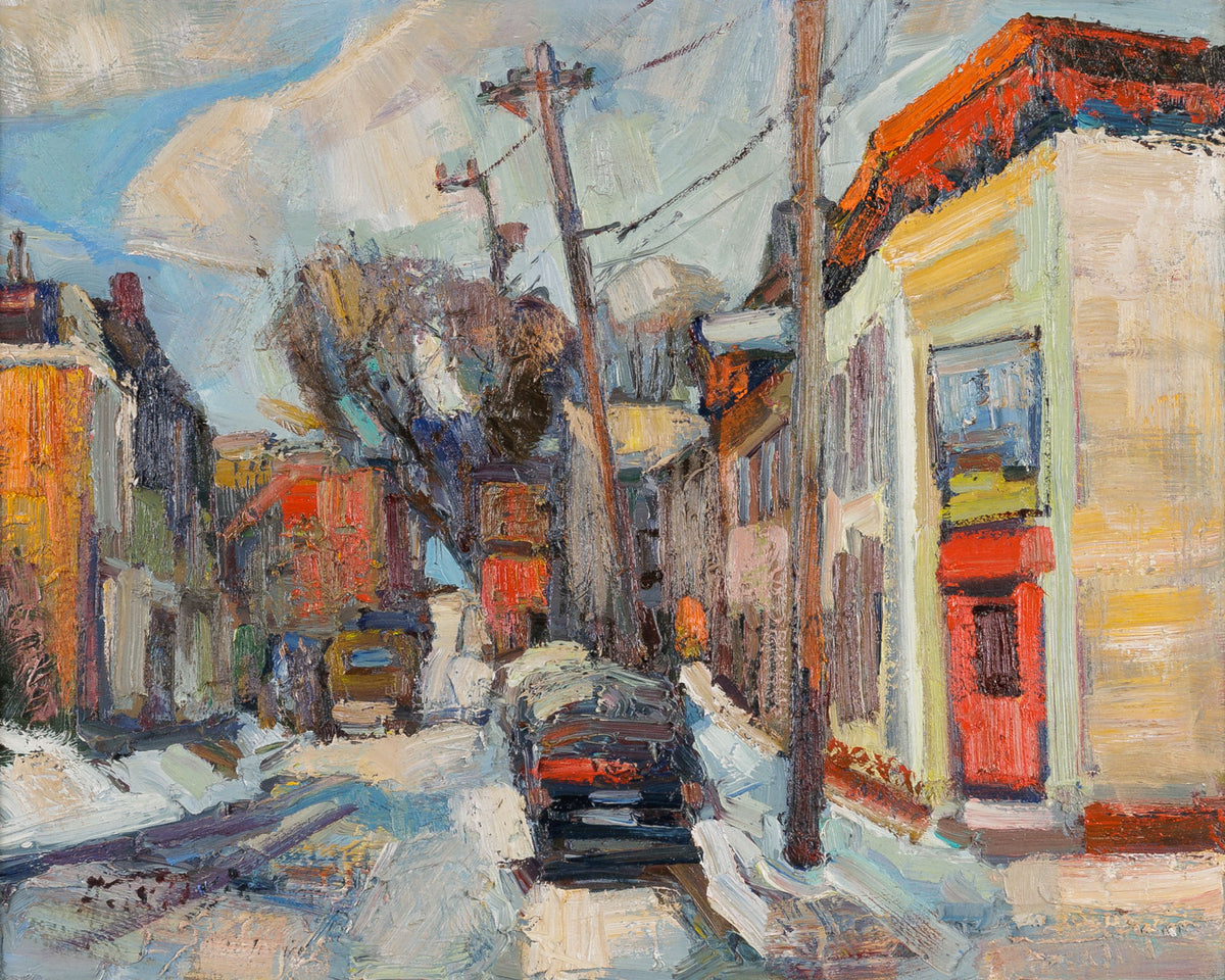 Rene Levesque Boulevard By Armand Tatossian - Oil on Canvas.