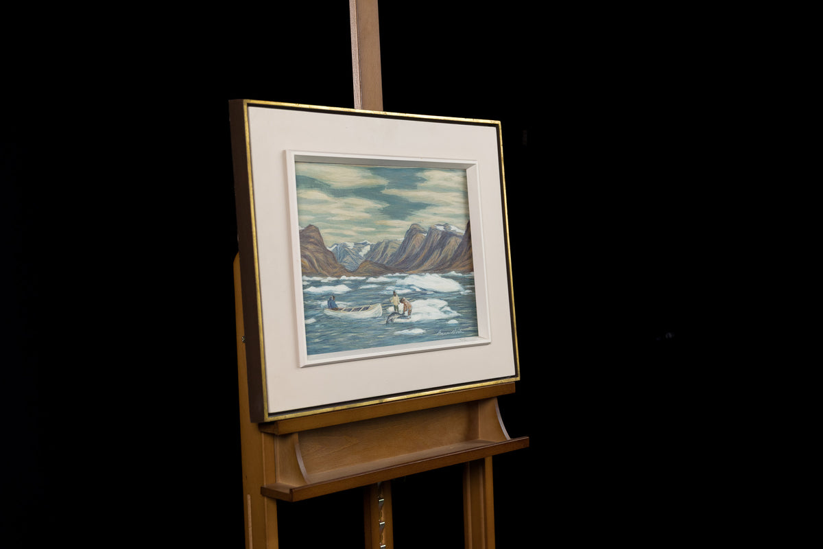 Anna T. Noëh, "Seal Hunting," detail view, oil on panel
