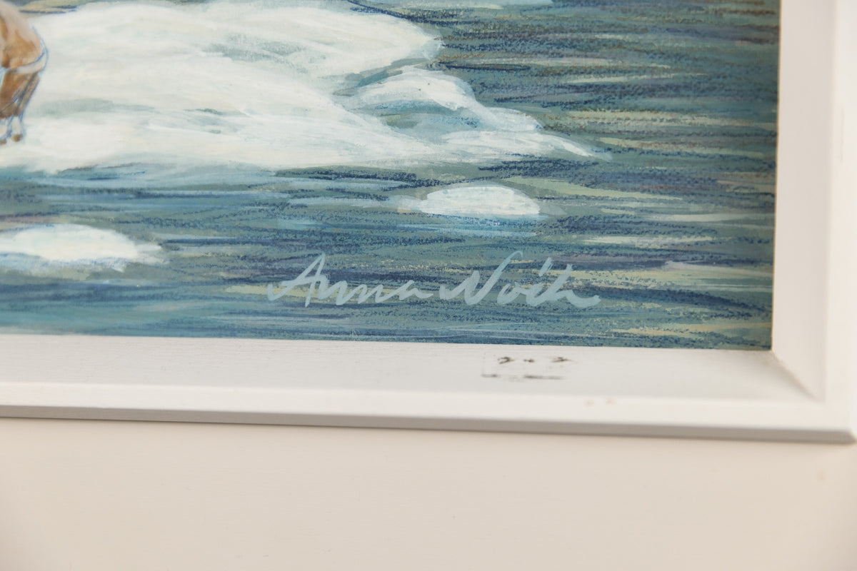 Anna T. Noëh, "Seal Hunting," detail view, oil on panel