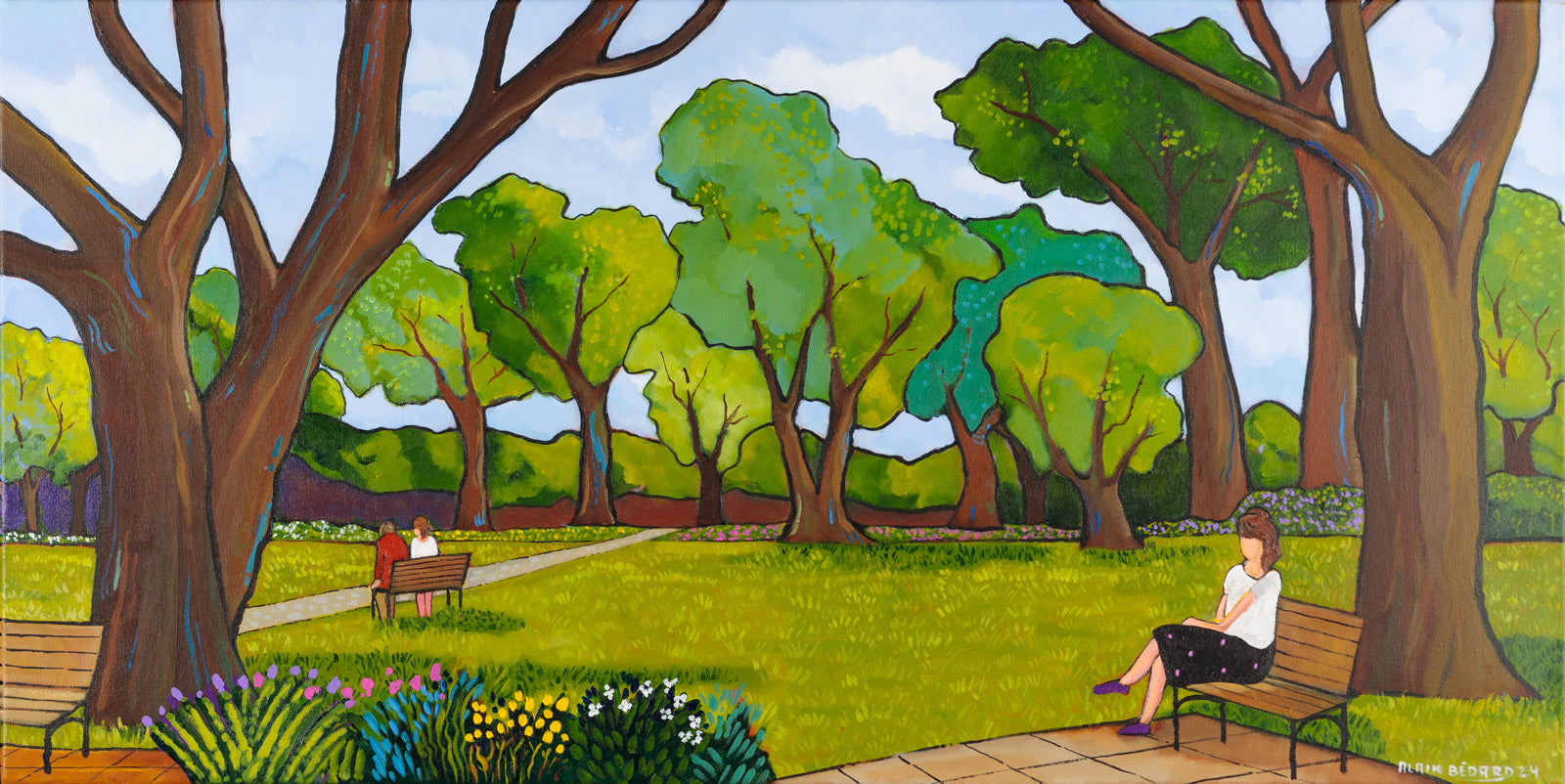 Landscape “Le Grand Parc” by Alain Bedard – acrylic on canvas.