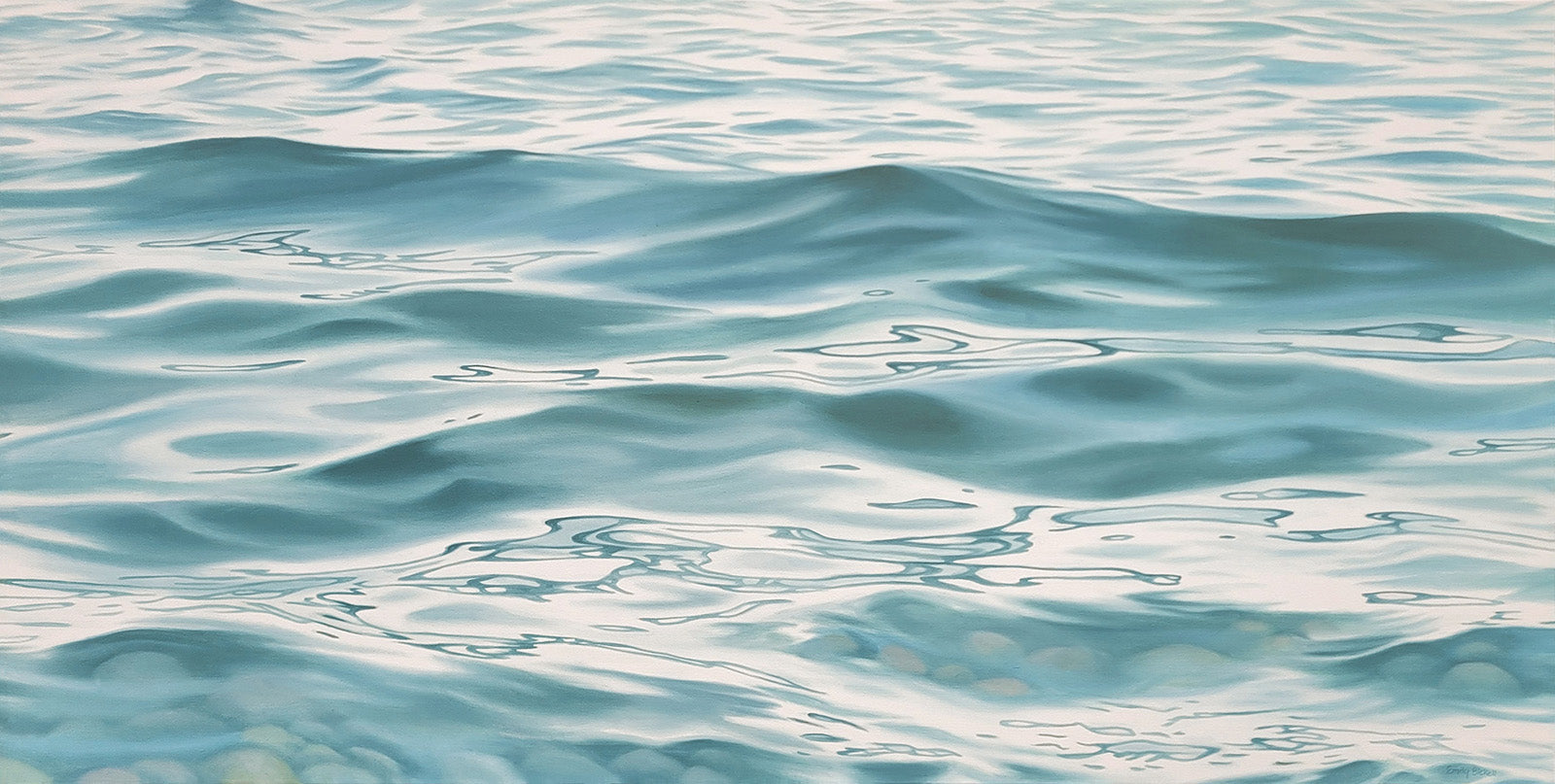 Seascape & Water “Veil” by Emily Bickell – oil on canvas.