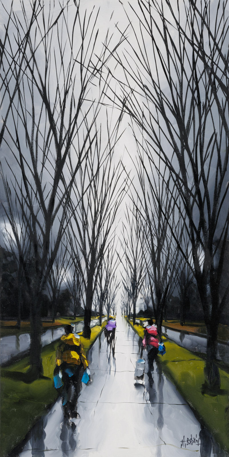 Cityscape “Park Boulevard #2687” by Harold Braul – acrylic on canvas.