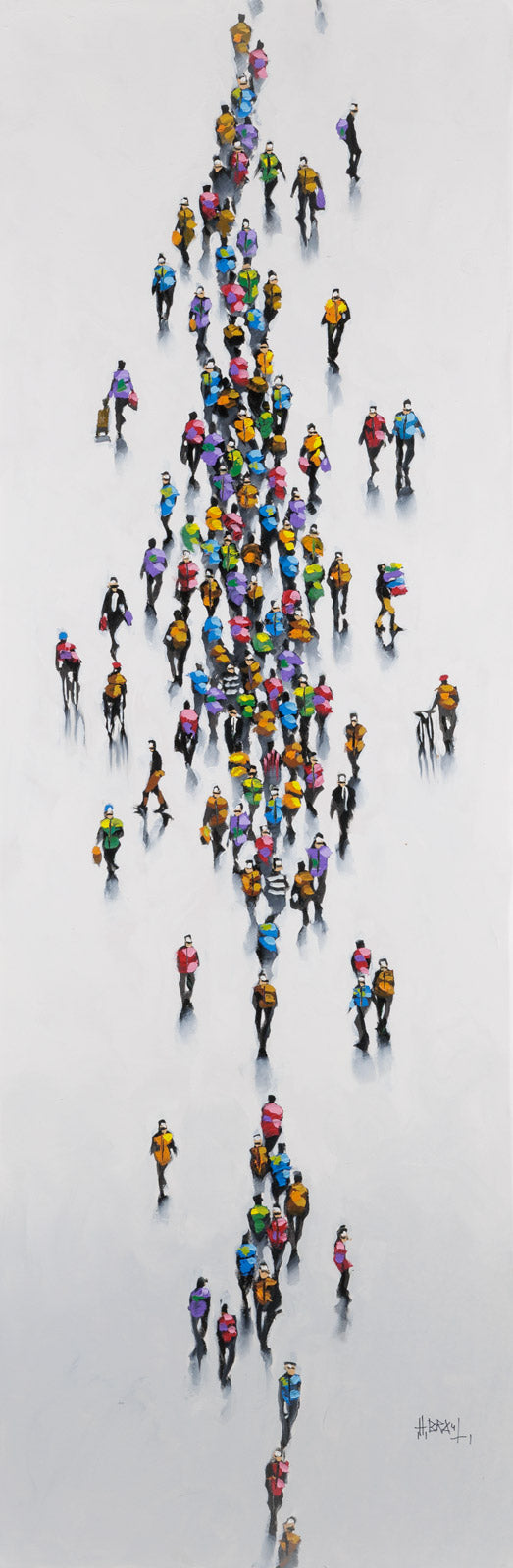 Figurative “CCTV Series #2700” by Harold Braul – acrylic on canvas.