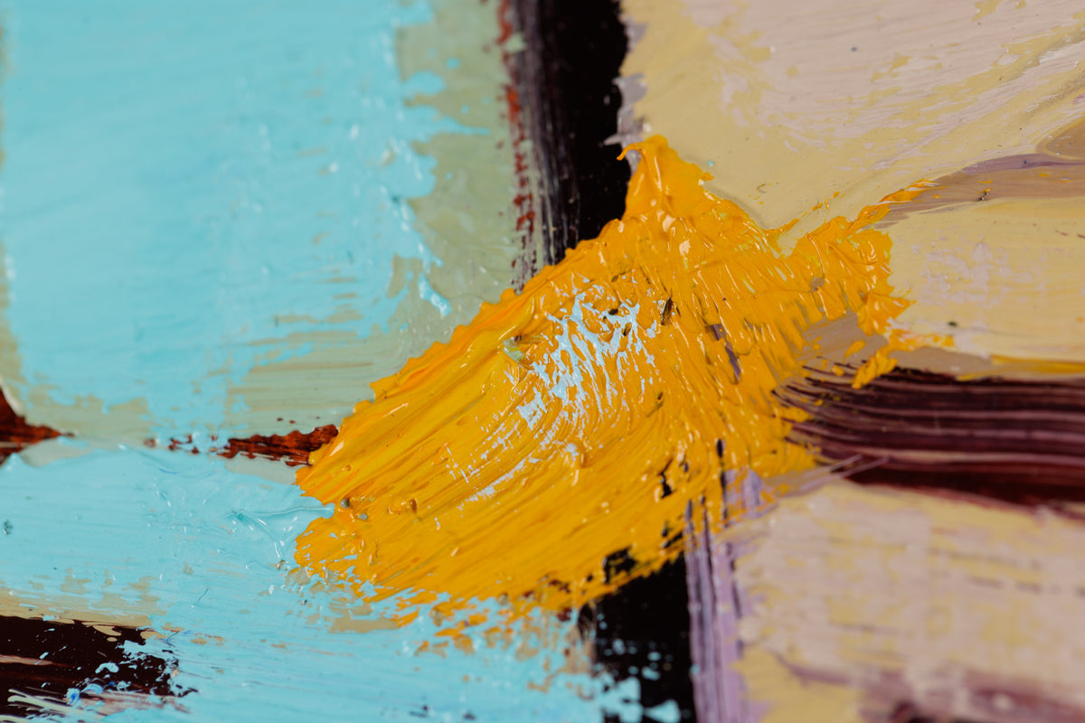 Cameron Bird, "Aspen Grove," detail 5, oil on canvas