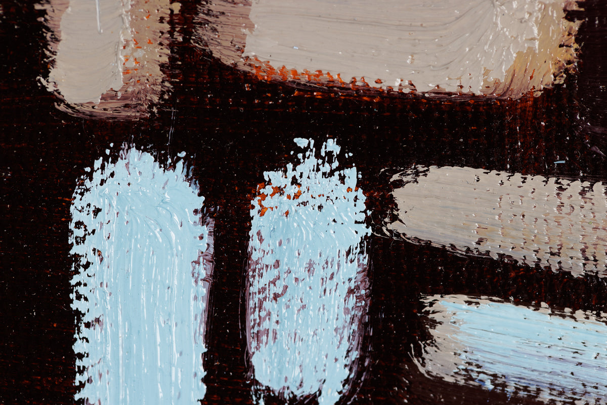 Cameron Bird, "Quiet Mornings Lunenburg," detail 3, oil on canvas