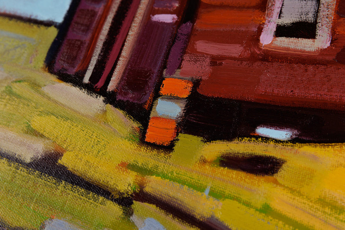 Cameron Bird, "Quiet Mornings Lunenburg," detail 1, oil on canvas