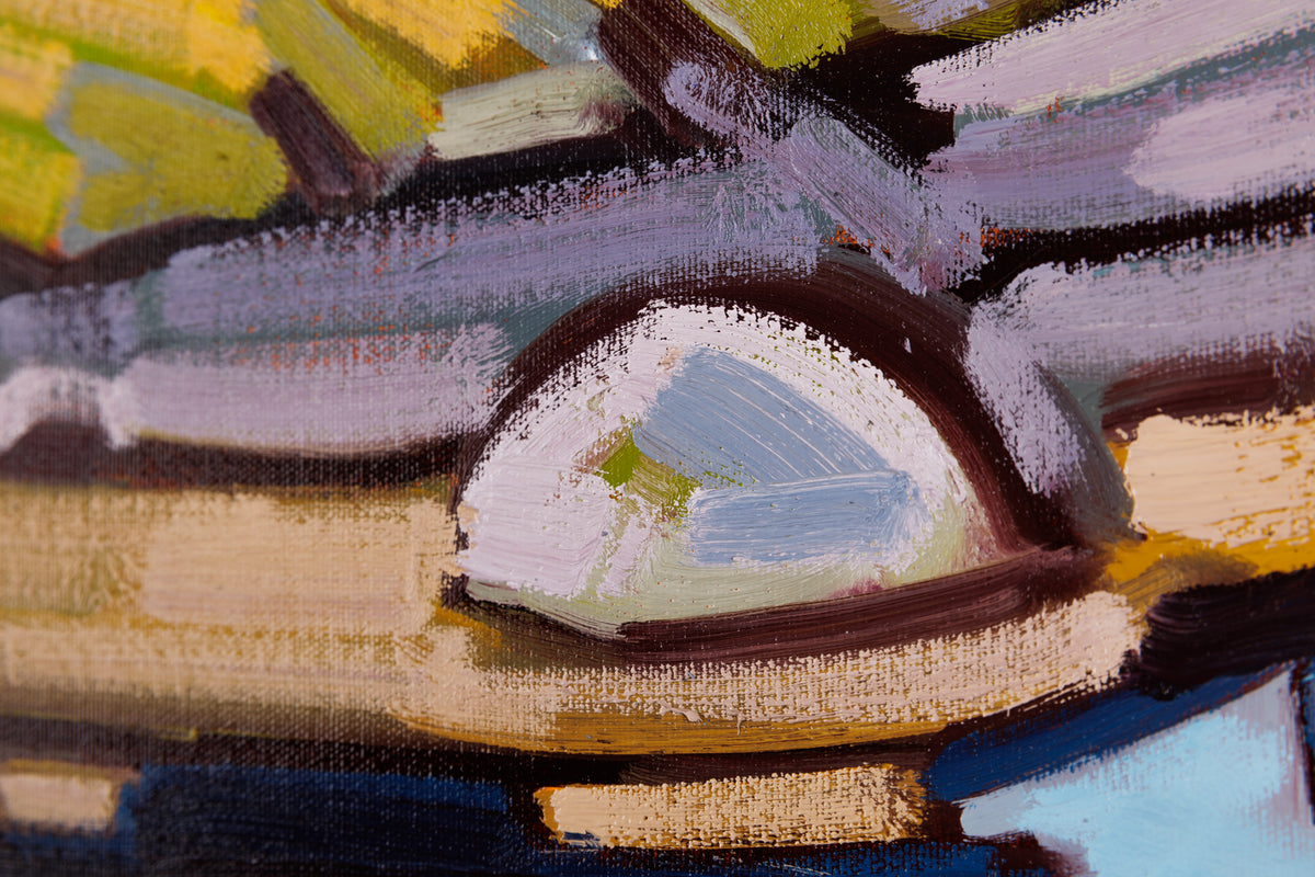 Cameron Bird, "Quiet Mornings Lunenburg," detail 2, oil on canvas