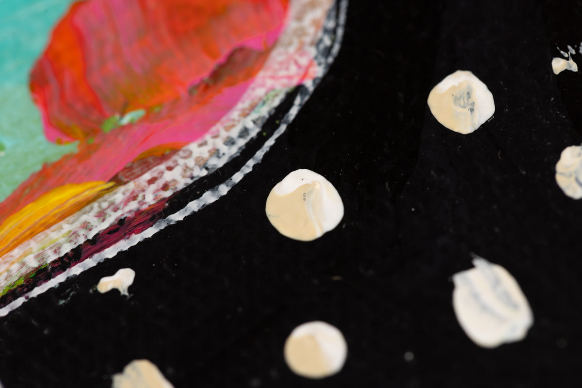 Cynthia Gatien, "There You Are," detail view, acrylic on canvas