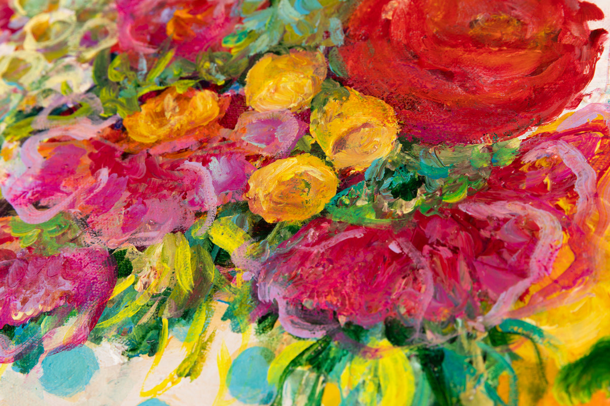 Cynthia Gatien, "There You Are," detail view, acrylic on canvas
