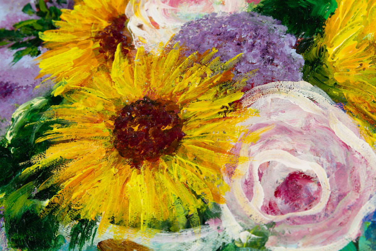 Cynthia Gatien, "Where's The Pool?," detail view, acrylic on canvas