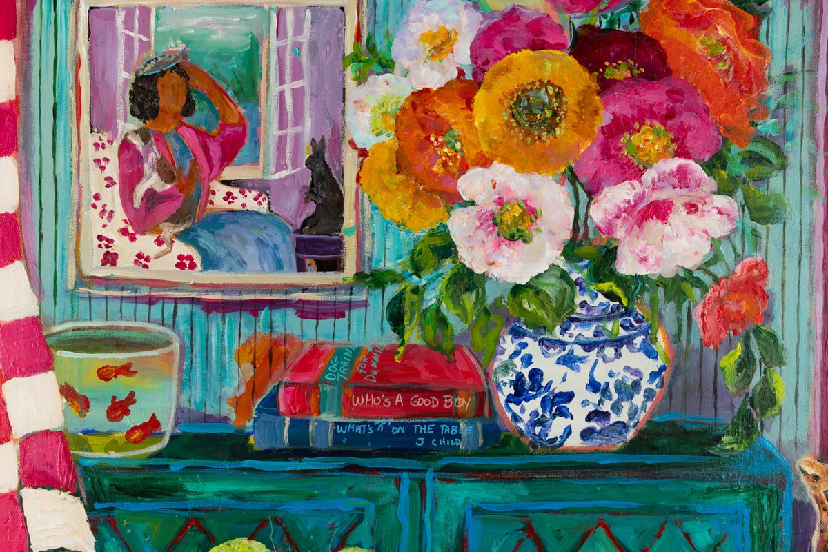 Cynthia Gatien, "You Know Where To Find Me," detail view, acrylic on canvas