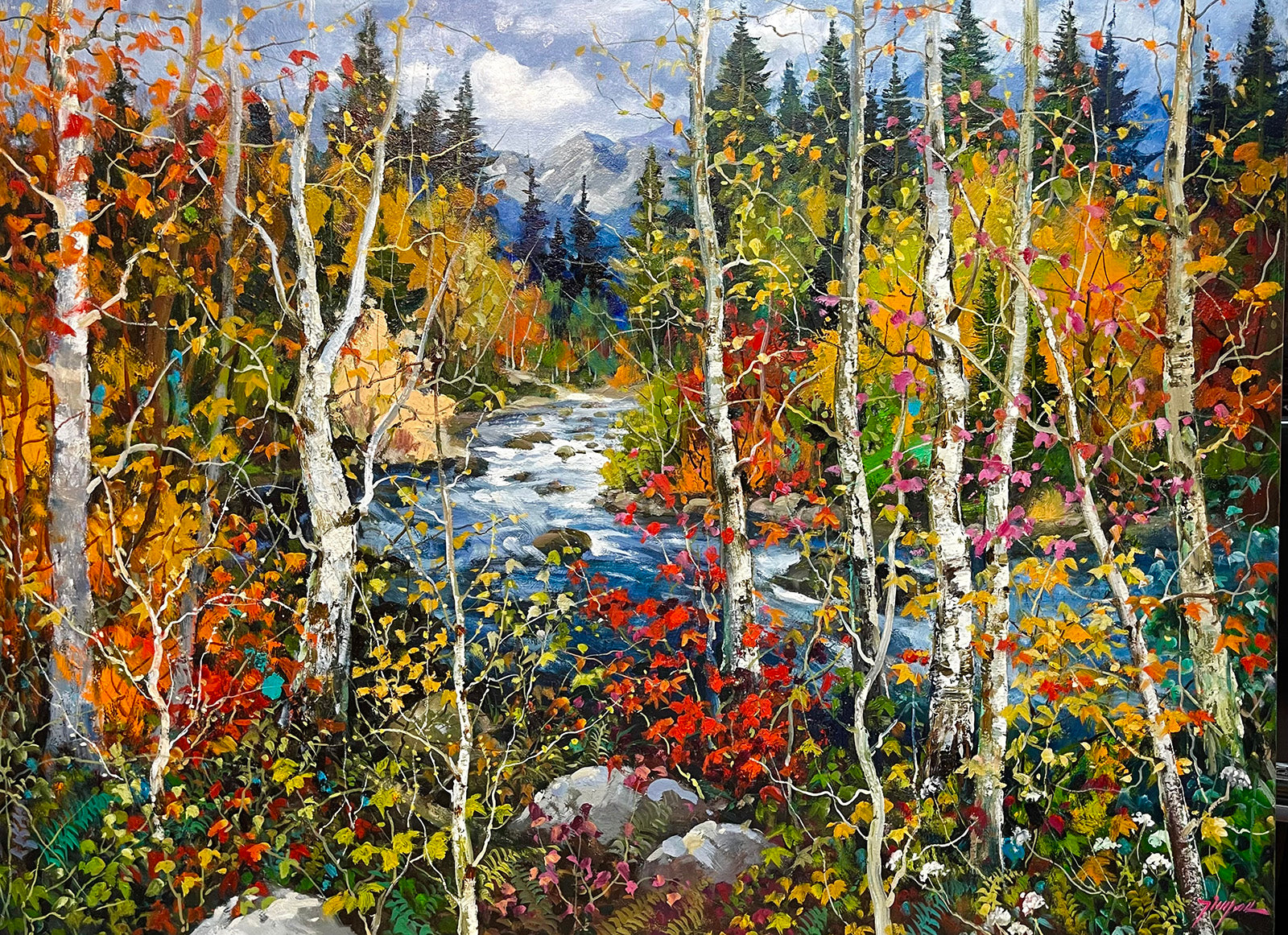 Landscape “Legacy Of Nature” by Tin Yan Chan – oil on canvas.