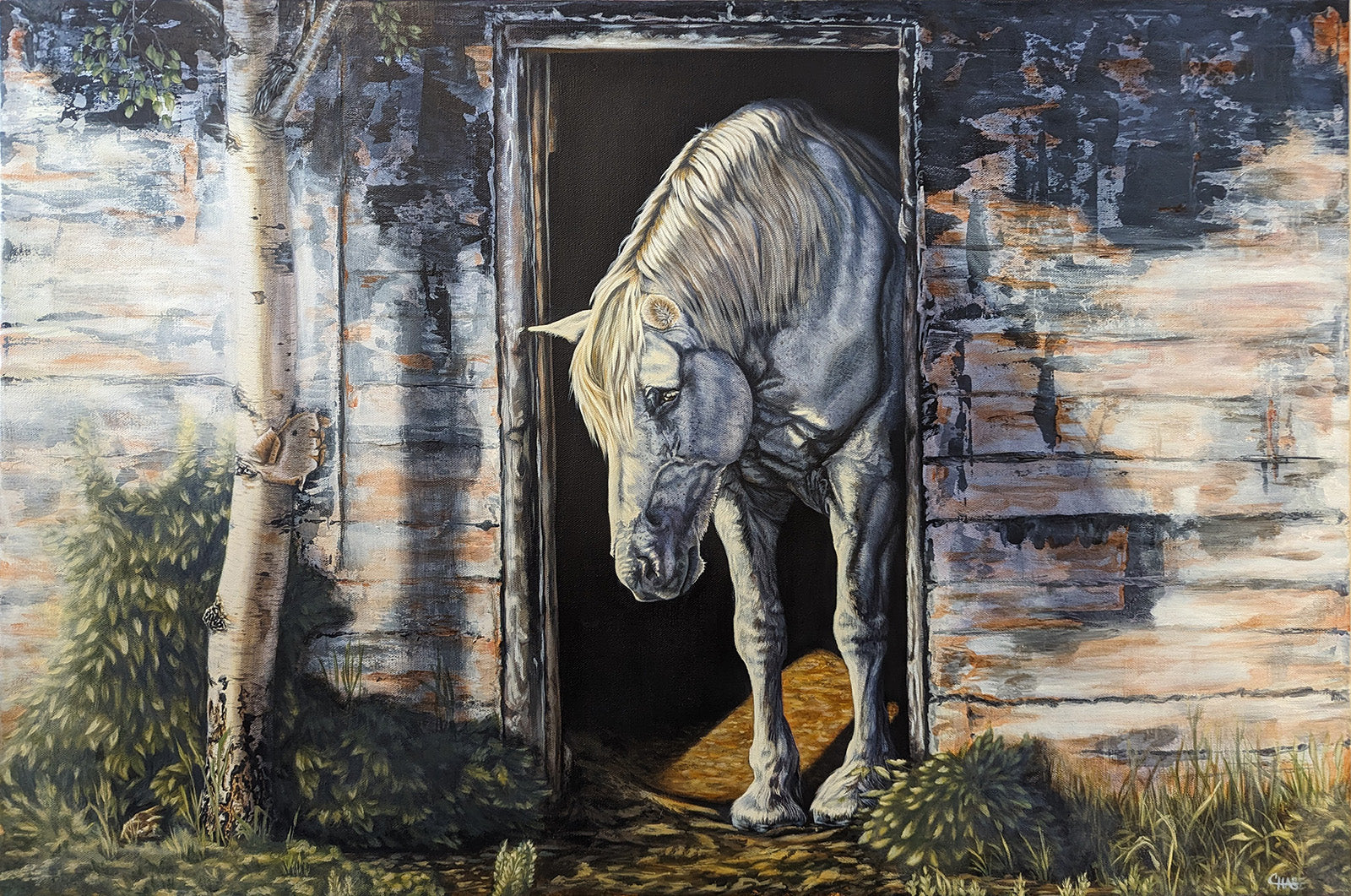 Animals “Lazy Days” by Kim Chase – acrylic on canvas.