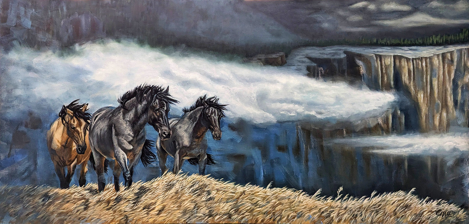 Animals “Canyon Nomads” by Kim Chase – oil on canvas.
