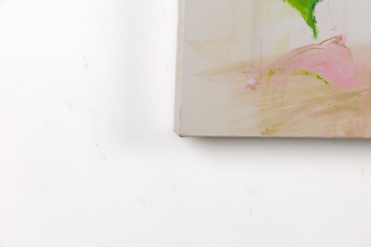 Caroline Koyman, "Cafe Au Lait," detail 4, acrylic on canvas
