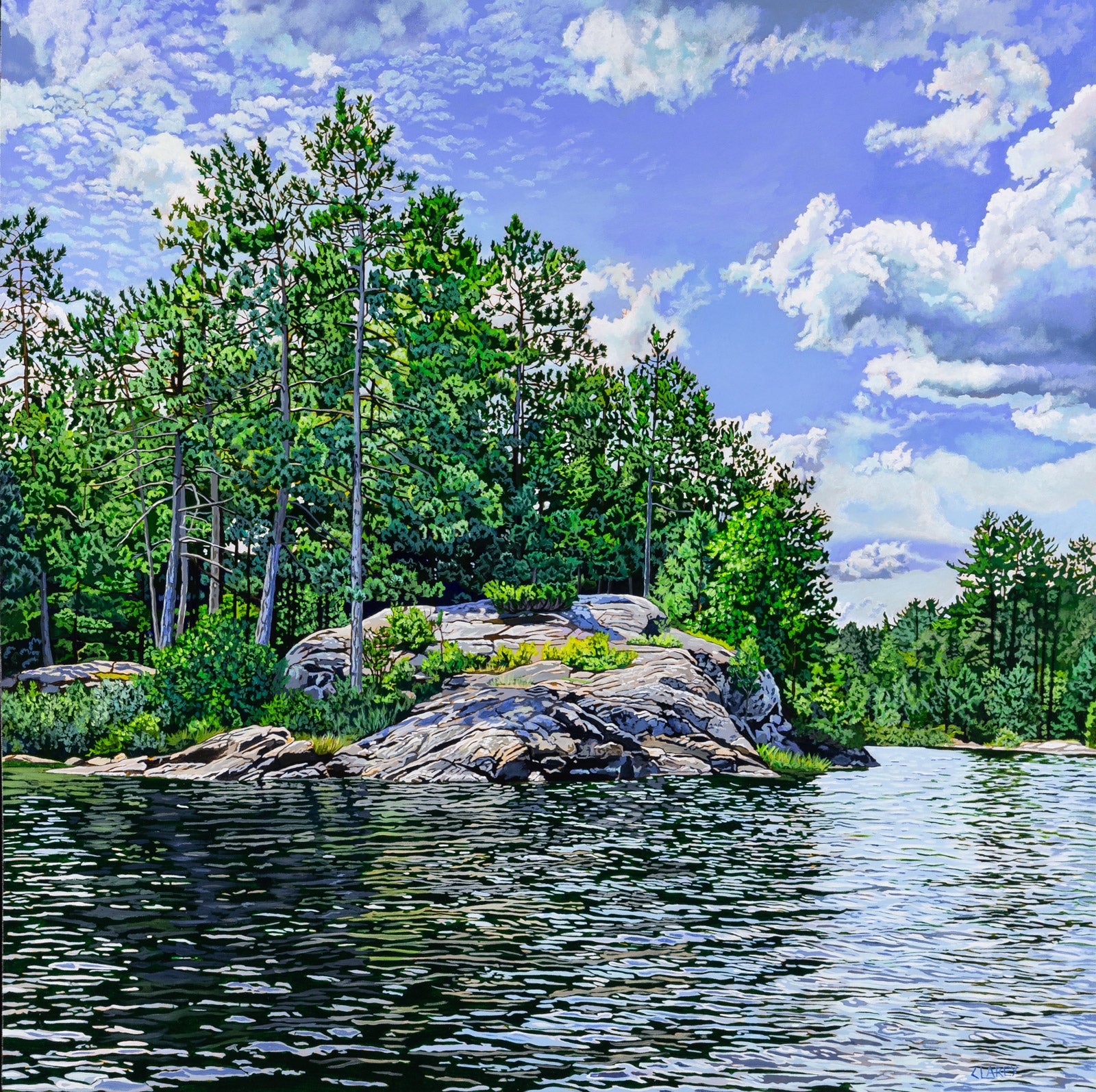 Landscape “Backcountry Paradise” by Anna Clarey – acrylic on canvas.