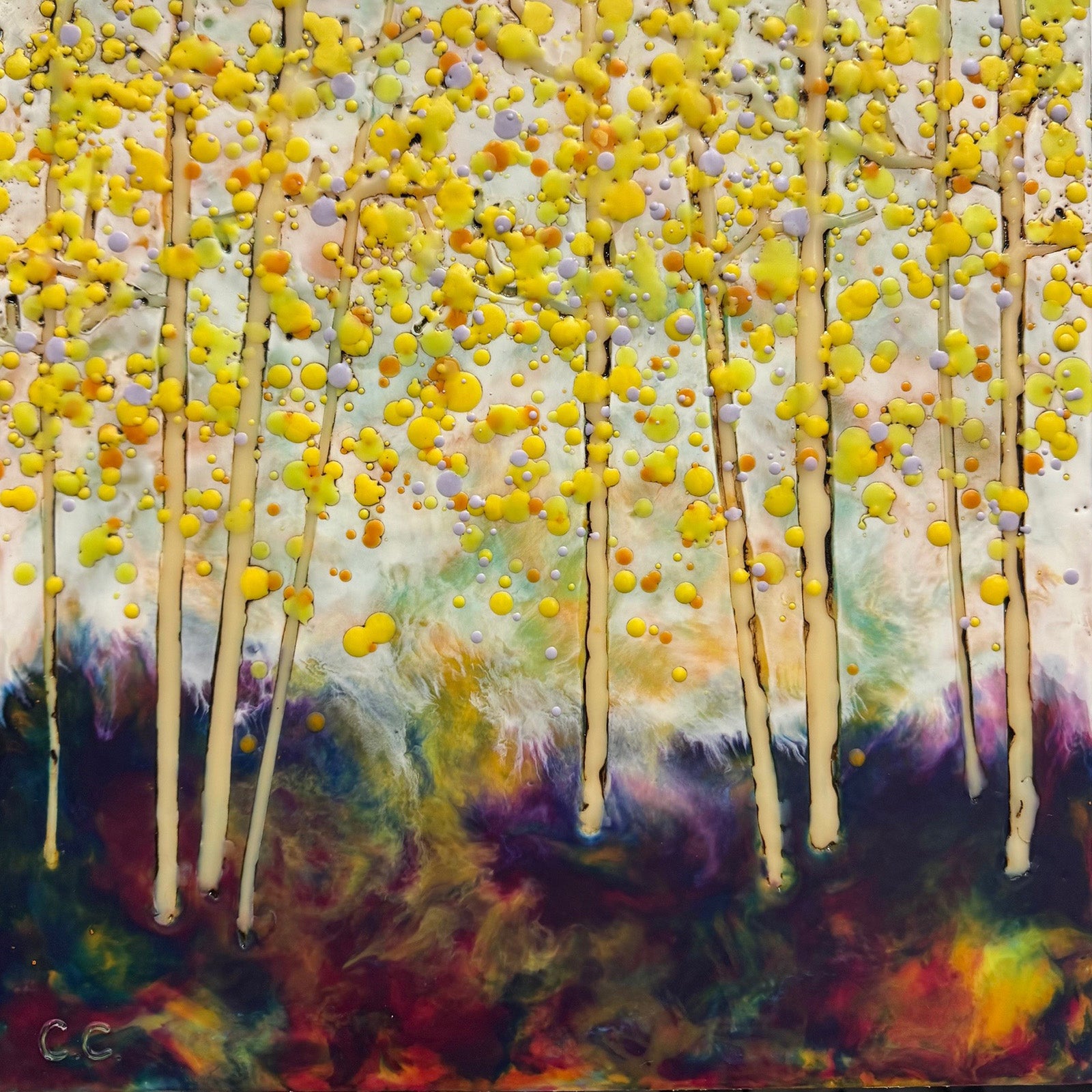 Landscape “There's Always A Chance” by Catharine Clarke – encaustic on panel.