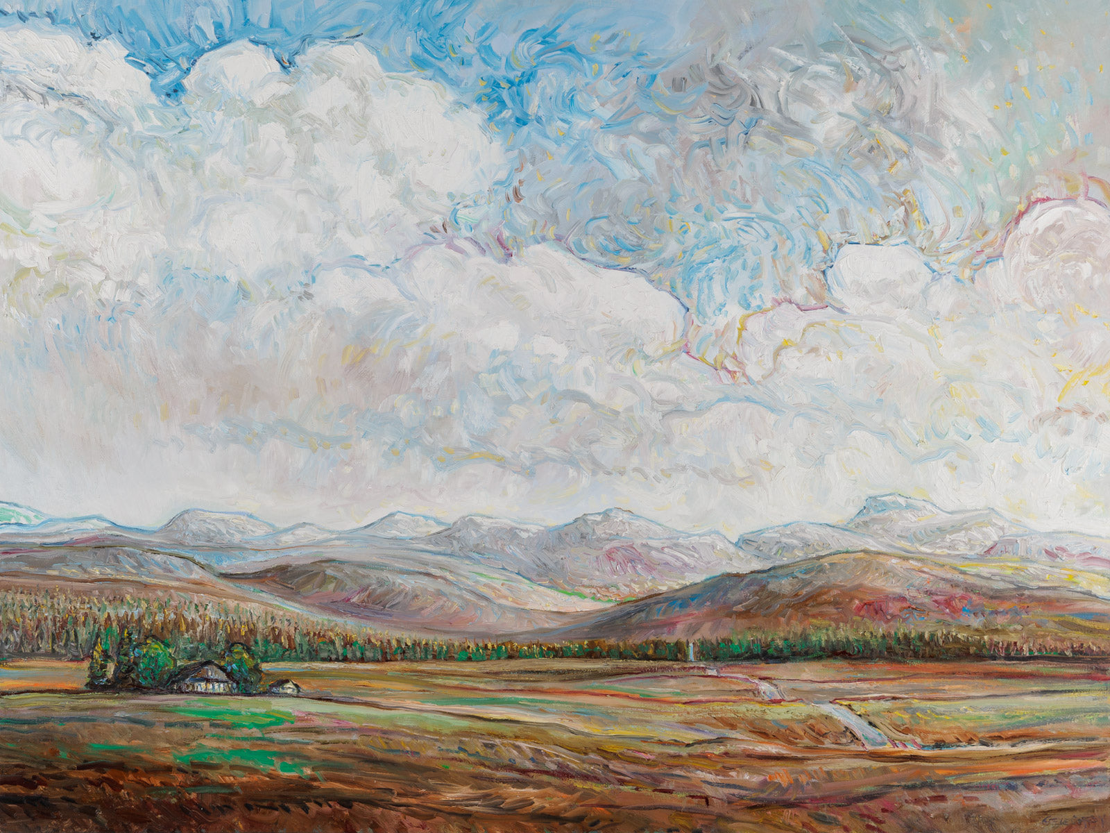 Valley by Steve Coffey - Landscape, Oil on Canvas