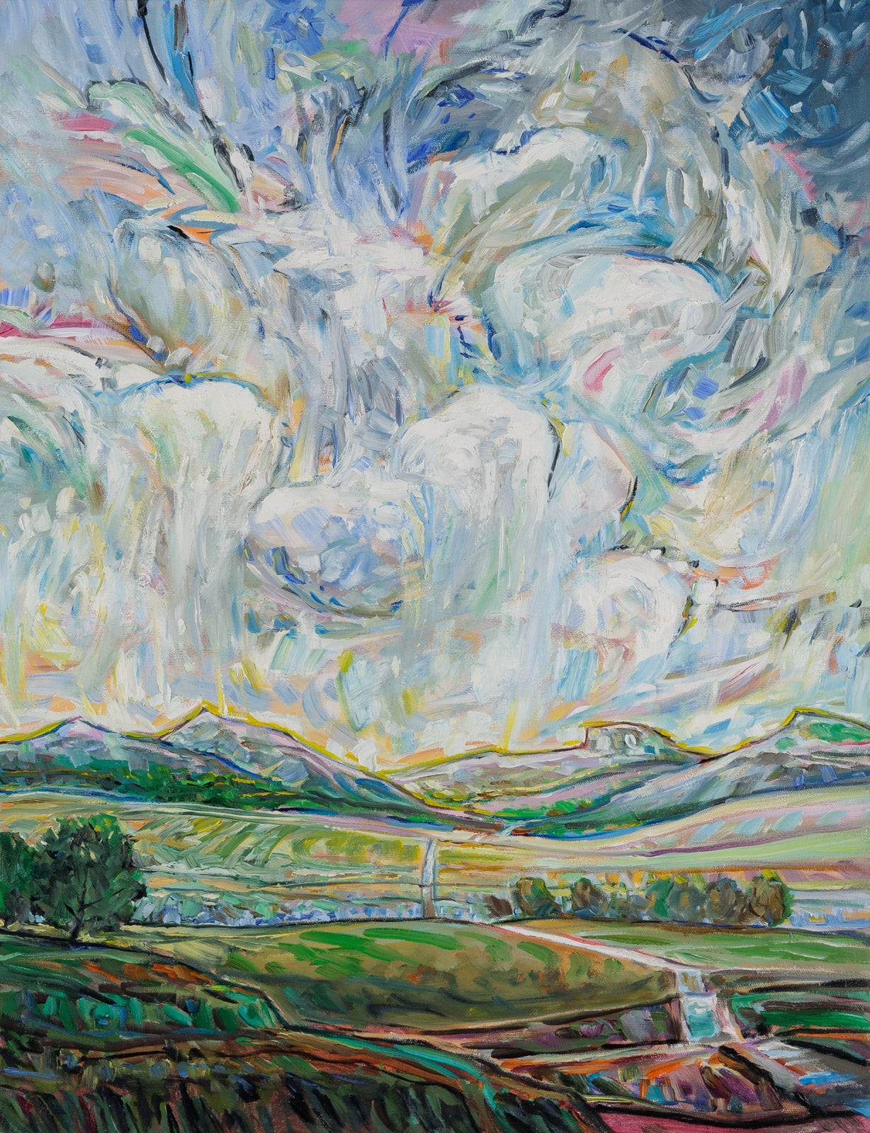 River Valley Travel by Steve Coffey - Landscape, Oil on Canvas