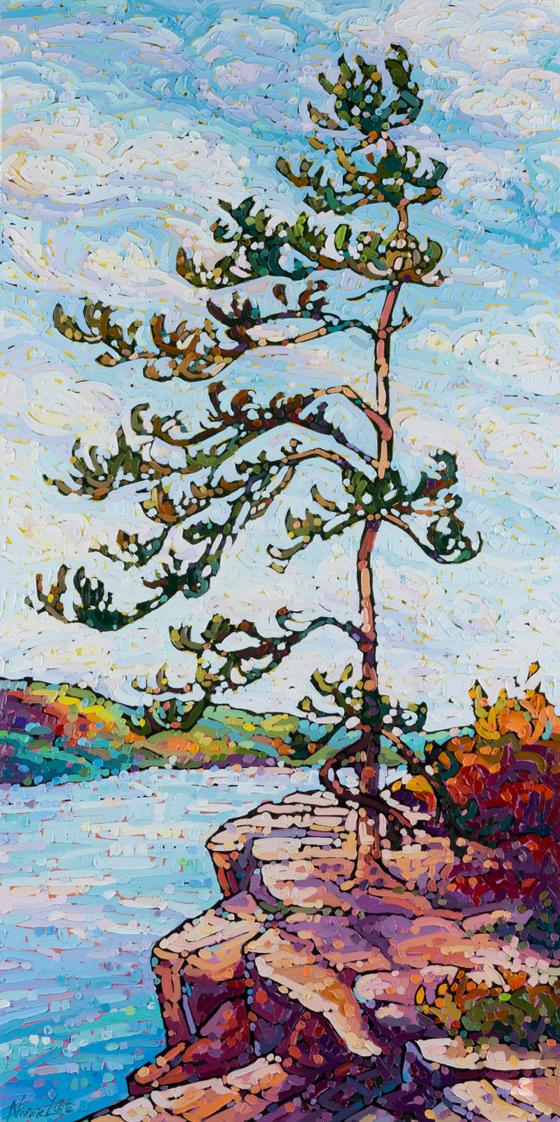 Golden Hour Windswept Pine