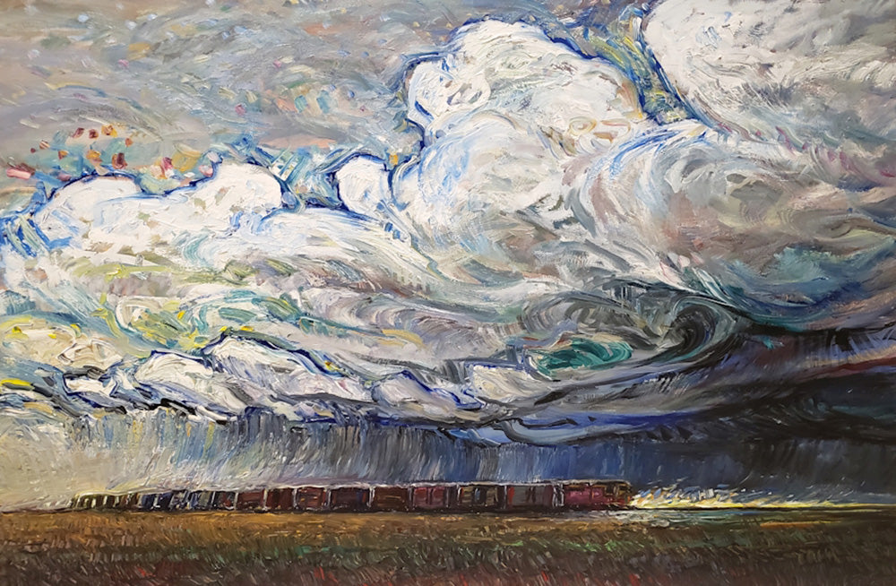 Landscape “The Traveler” by Steve Coffey – oil on canvas.