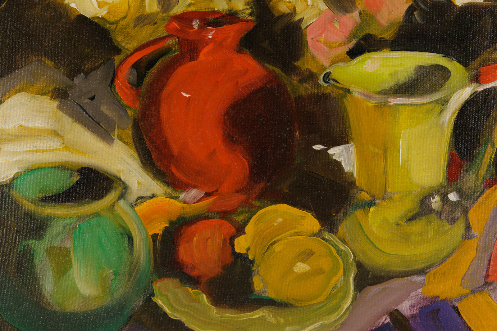 Red Jug & Fruit