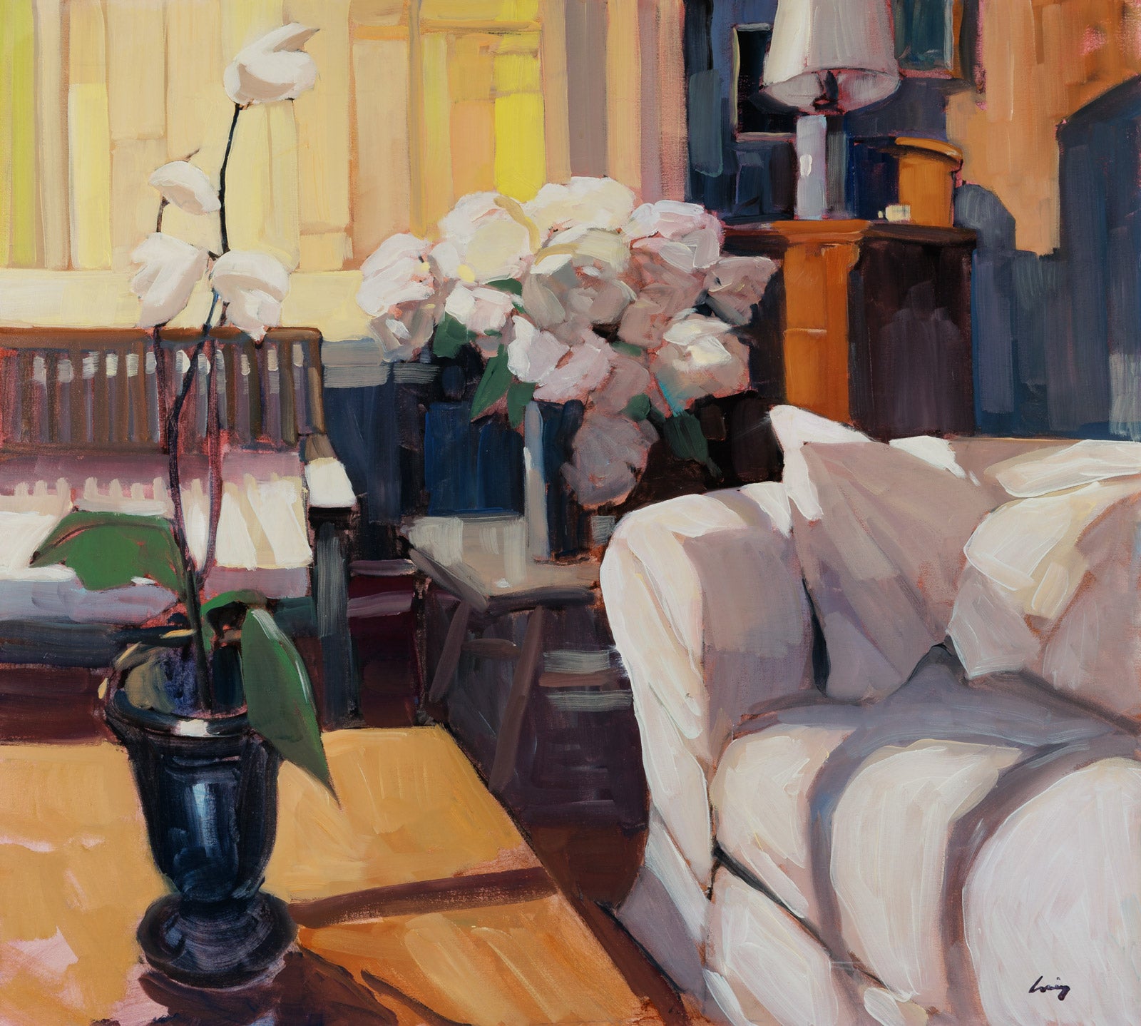 White Orchid In Sitting Room