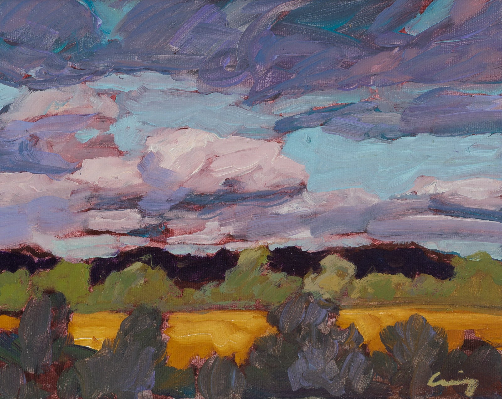 Pink Sky Over Wheat