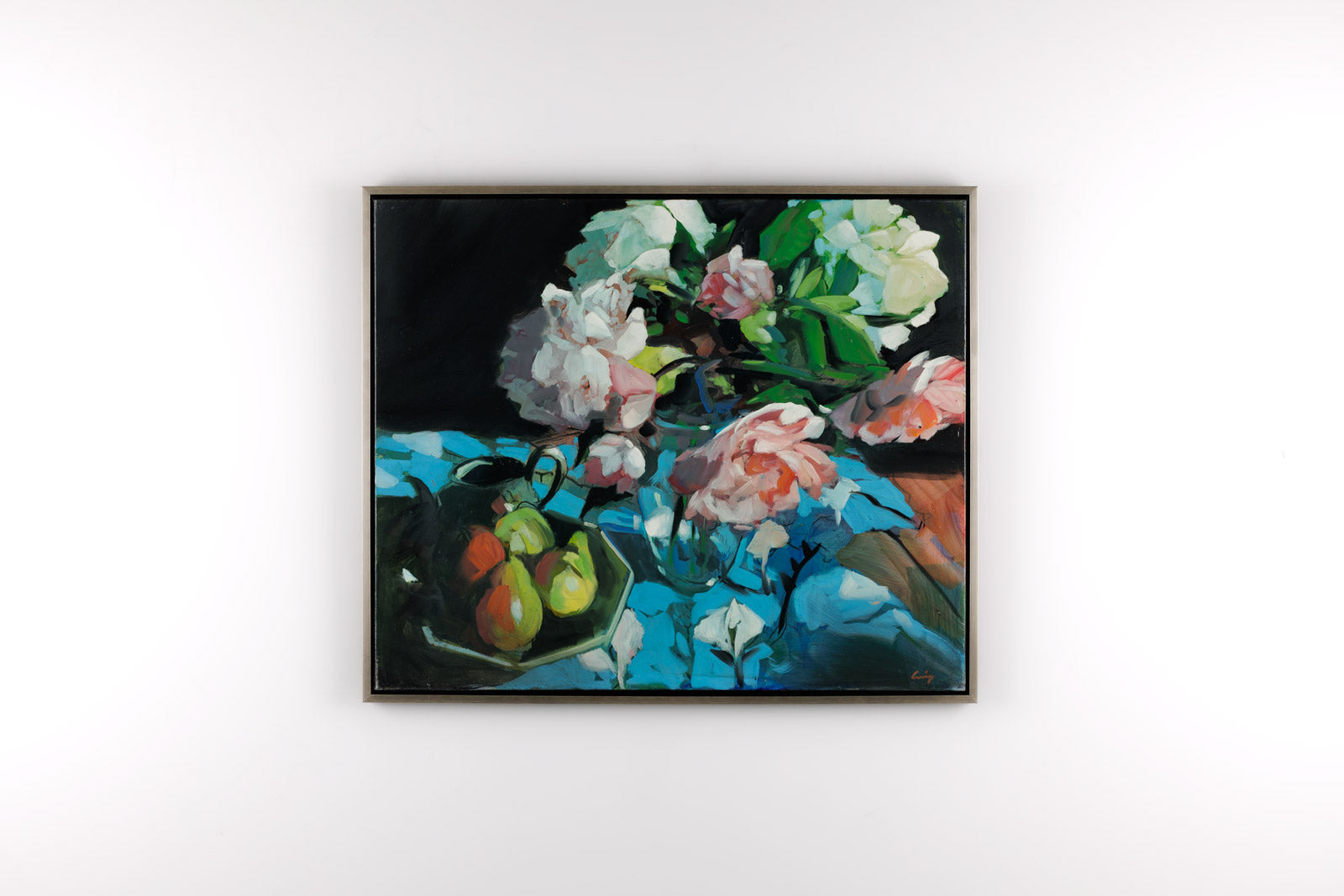 Floral Still Life With Pears
