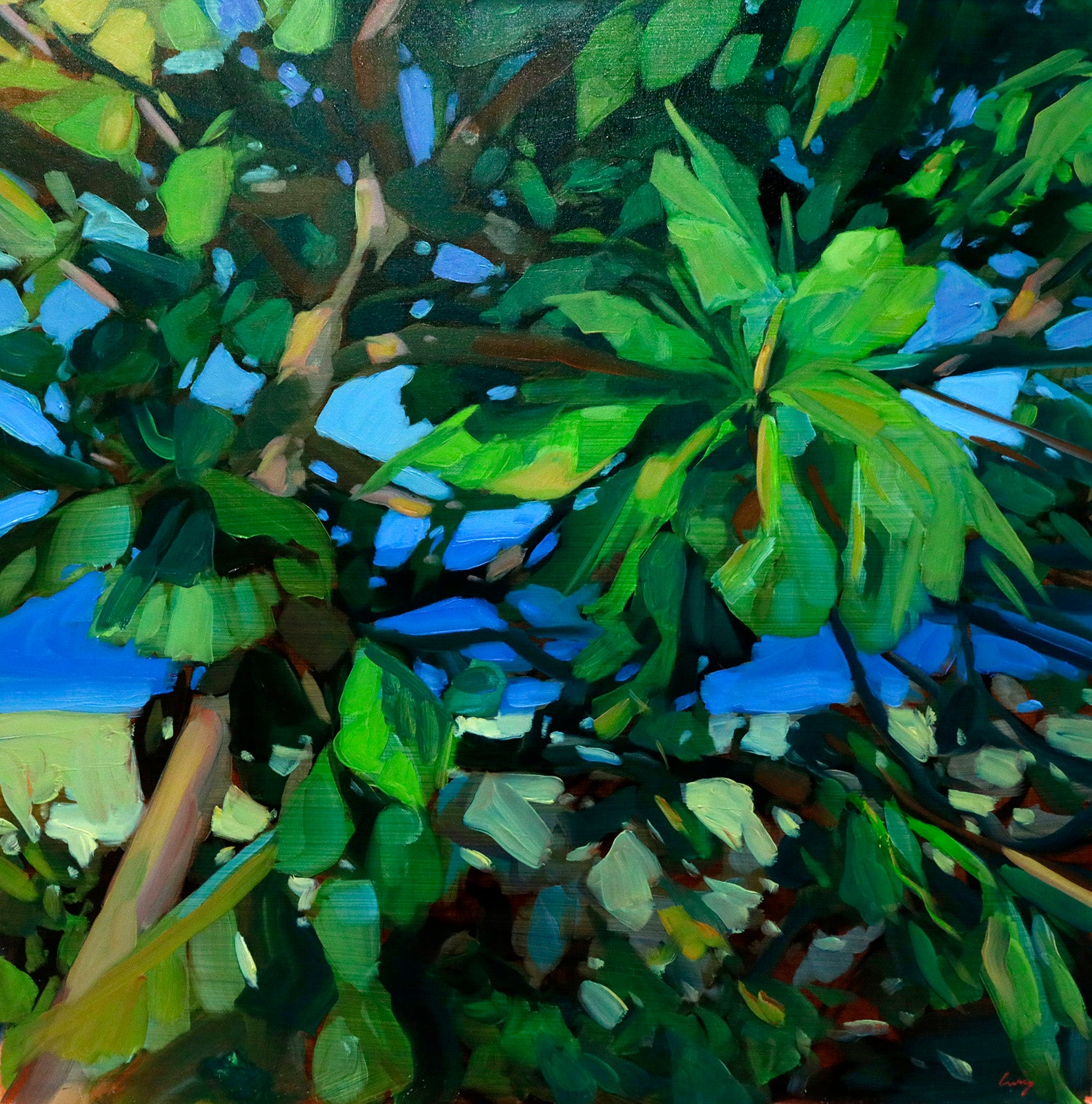 Nature “Palms At The Beach” by Philip Craig – oil on canvas.