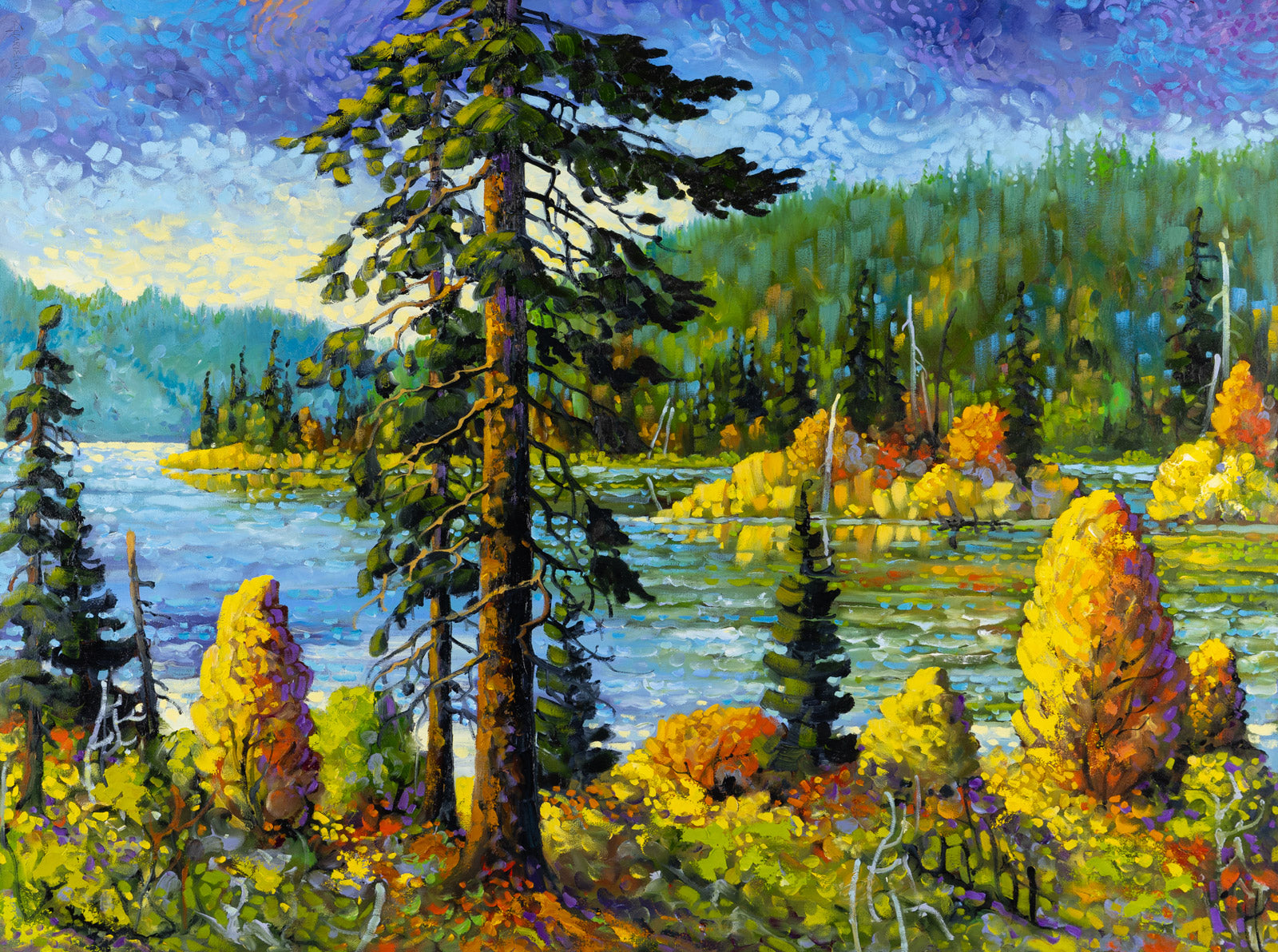 Landscape “Autumn Light, Algonquin” by Rod Charlesworth – oil on canvas.