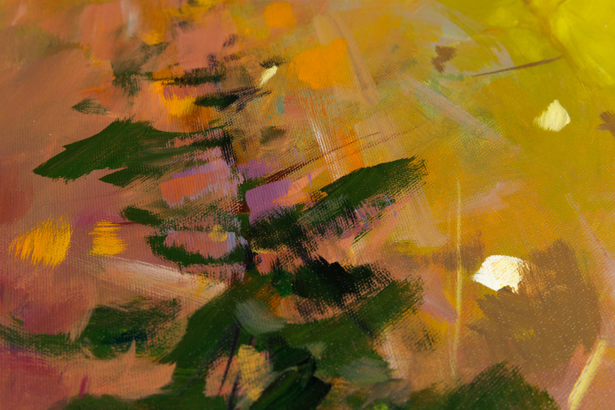 Charles Spratt, "Concerto In Colour," detail view, oil on canvas