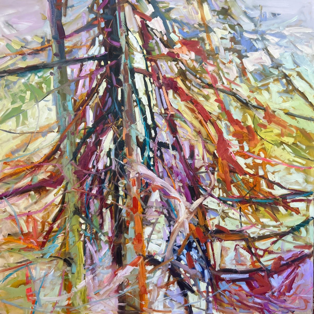 Landscape “Overpass” by Sheila Davis – oil on panel.