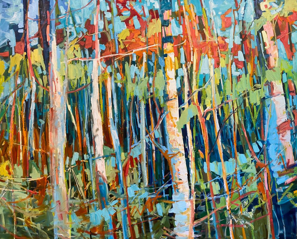 Landscape “Ties That Bind” by Sheila Davis – oil on panel.